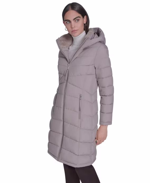 Calvin Klein Kadın Kapüşonlu Şişme Mont