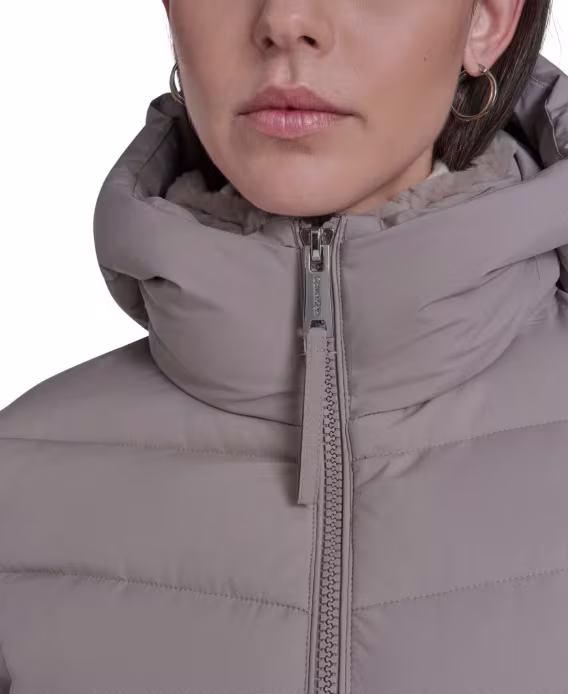 Calvin Klein Kadın Kapüşonlu Şişme Mont