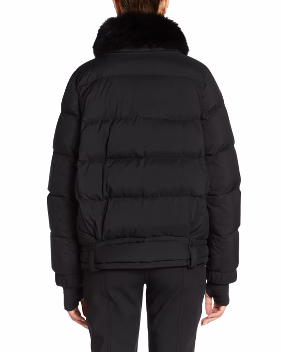 Moncler Kadın Arabbas Shearling Trim Şişme Mont