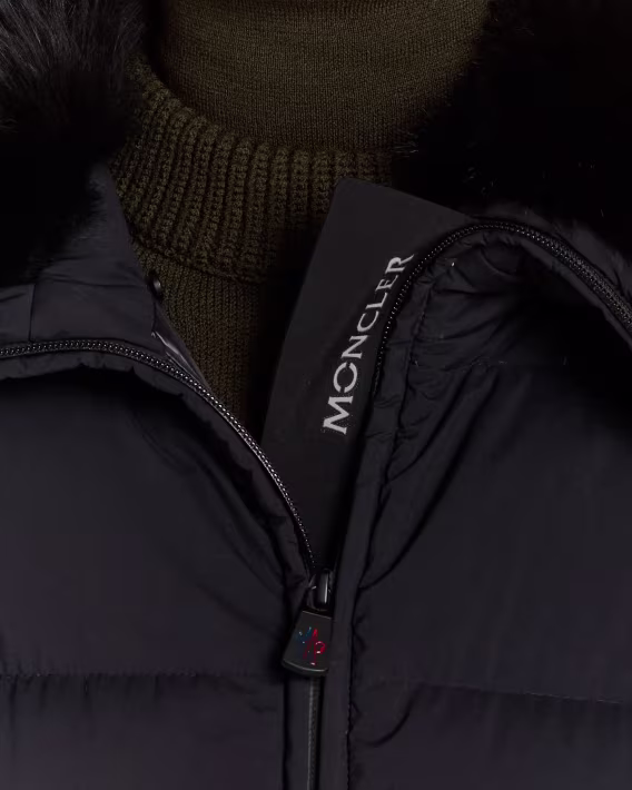 Moncler Kadın Arabbas Shearling Trim Şişme Mont