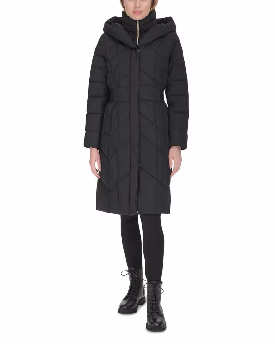 Cole Haan Kadın Kapüşonlu Şişme Mont