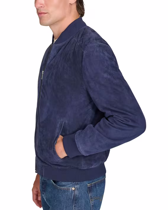 Cole Haan Erkek Süet Bomber Ceket