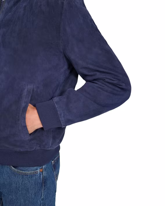 Cole Haan Erkek Süet Bomber Ceket