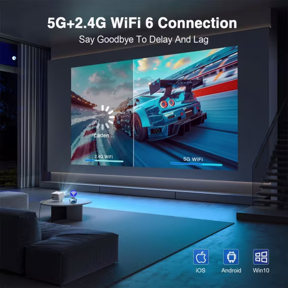 VOPLLS WiFi ve Bluetooth özellikli Projektör
