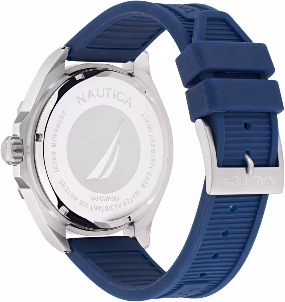 Nautica Erkek NAPCWS304 Clearwater Beach Mavi Silikon Kayışlı Saat