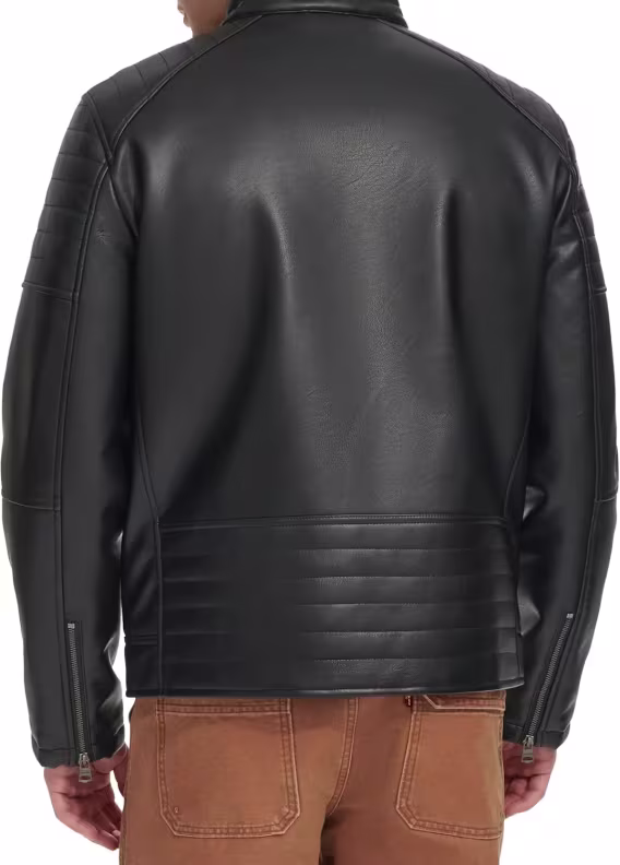 Levi's Erkek Suni Deri Kapüşonlu Racer Ceket