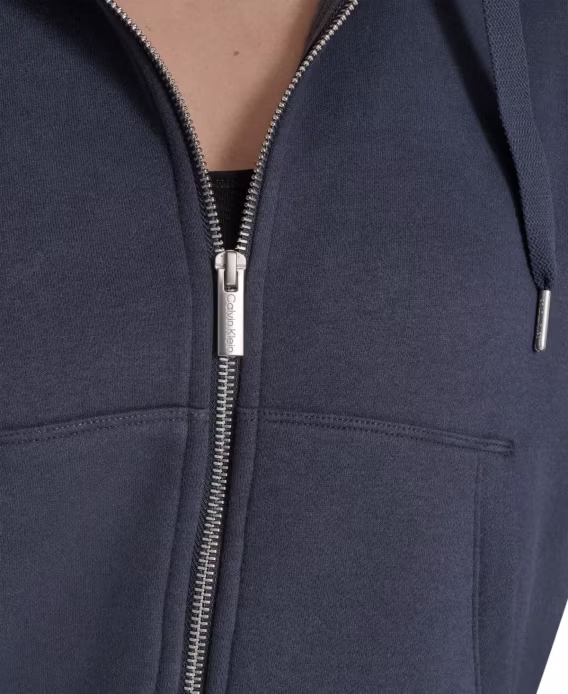 Calvin Klein Kadın Fermuarlı Uzun Kollu Kapüşonlu Sweatshirt