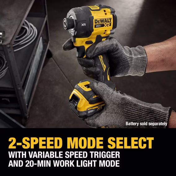 DEWALT 20V MAX XR 1/4 İnç Akülü Sessiz Hidrolik Darbeli Sürücü (DCF870B)