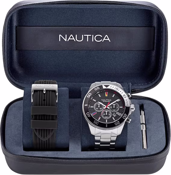 Nautica Erkek NAPNOS303 One Mavi Silikon Kayışlı Saat
