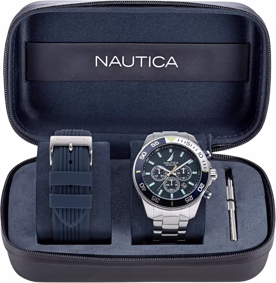 Nautica Erkek NAPNOS303 One Mavi Silikon Kayışlı Saat