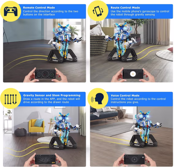 Henoda 3'ü 1 Arada STEM Uzaktan Kumandalı Yapı Setleri