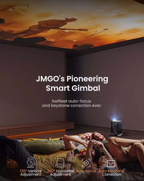 JMGO N1S Pro Üçlü Lazer 4K Projektör, 2250 ISO Lümen
