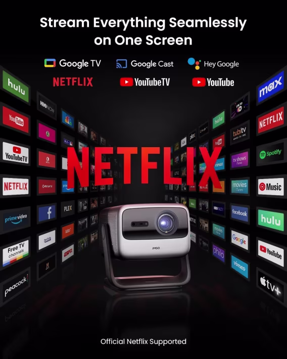JMGO N1S Ultimate Üçlü Lazer 4K Projektör, 3300 ISO Lümen