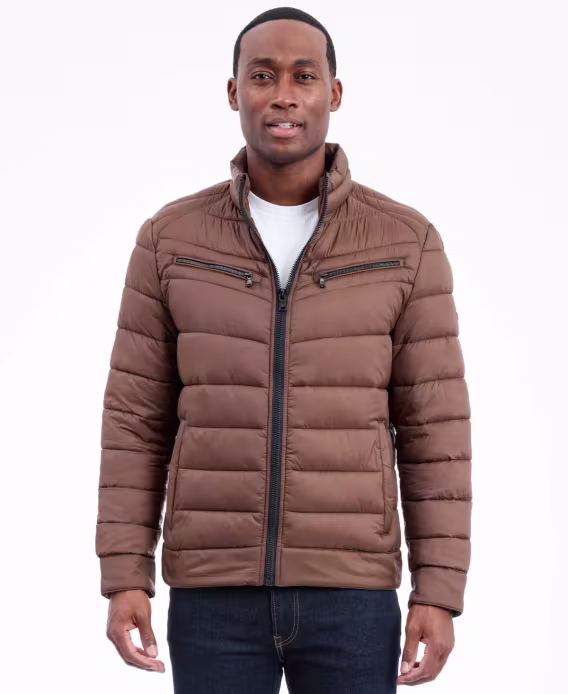 Michael Kors Erkek Quilted Fermuarlı Şişme Mont 