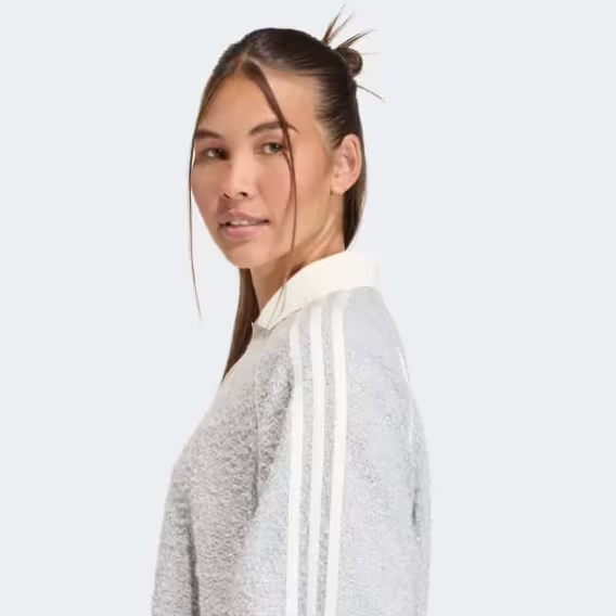 Adidas Originals Kadın Boucle Oversize Polo Yaka Üst