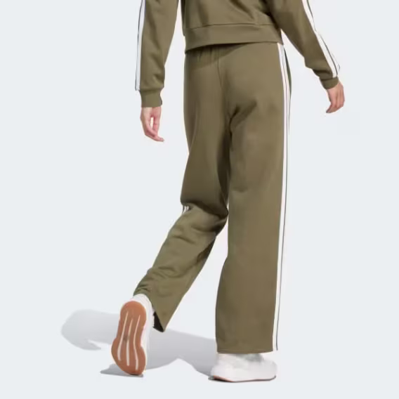 Adidas Kadın Essentials 3 Şeritli Açık Paça Fleece Eşofman Altı