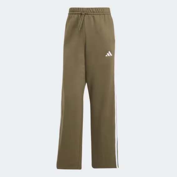 Adidas Kadın Essentials 3 Şeritli Açık Paça Fleece Eşofman Altı