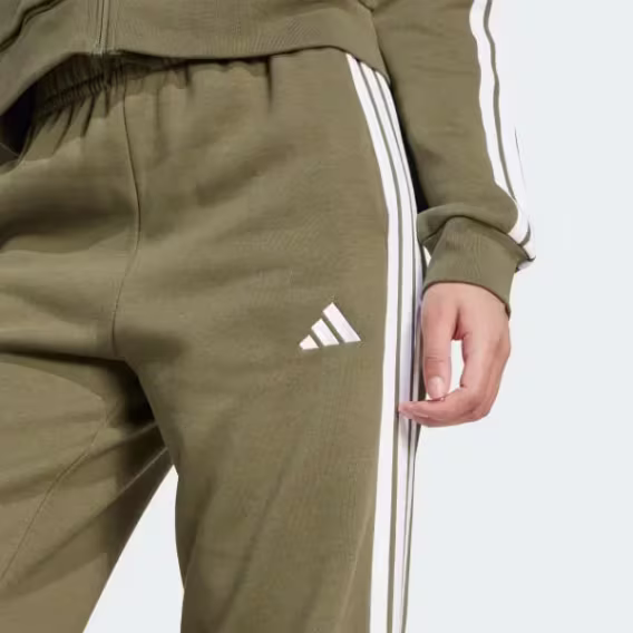 Adidas Kadın Essentials 3 Şeritli Açık Paça Fleece Eşofman Altı