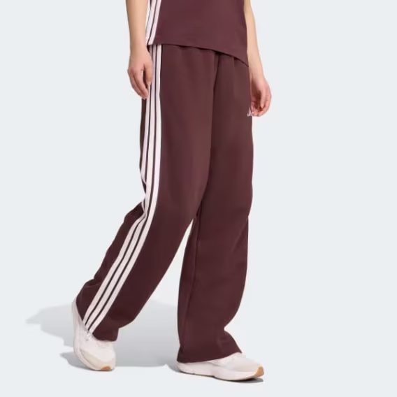 Adidas Kadın Essentials 3 Şeritli Açık Paça Fleece Eşofman Altı