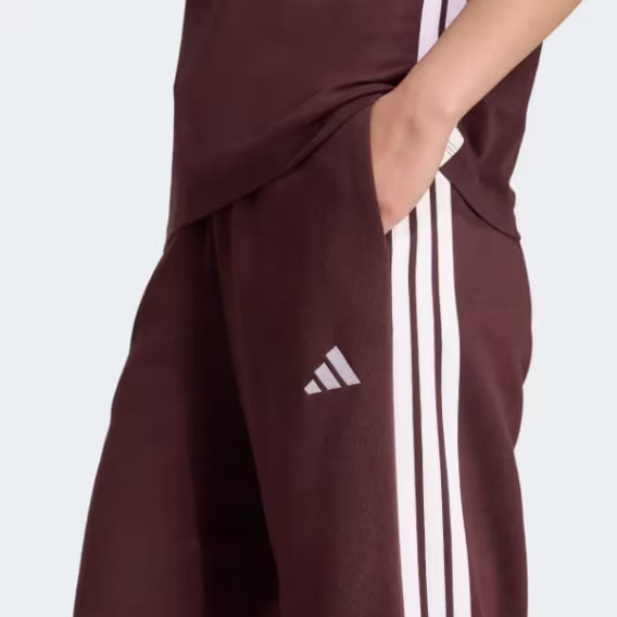 Adidas Kadın Essentials 3 Şeritli Açık Paça Fleece Eşofman Altı