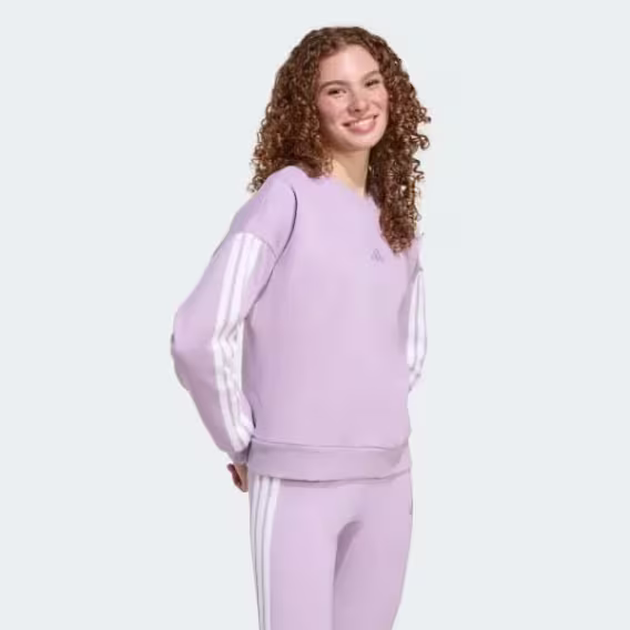 Adidas Kadın Temel 3 Şeritli Polar Sweatshirt