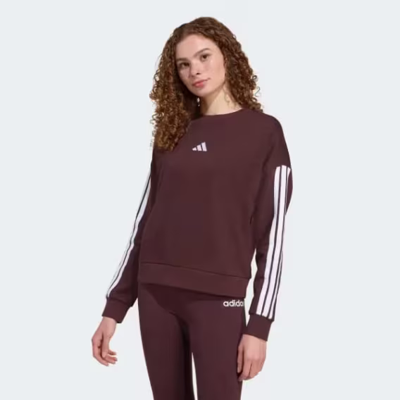 Adidas Kadın Temel 3 Şeritli Polar Sweatshirt