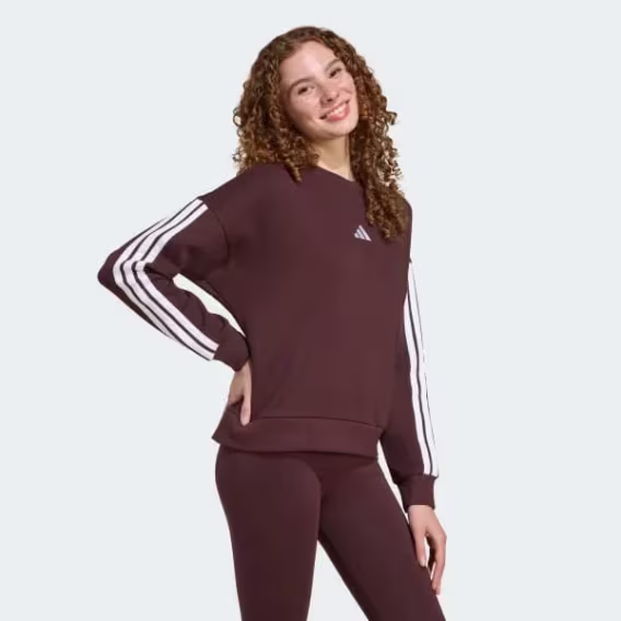 Adidas Kadın Temel 3 Şeritli Polar Sweatshirt