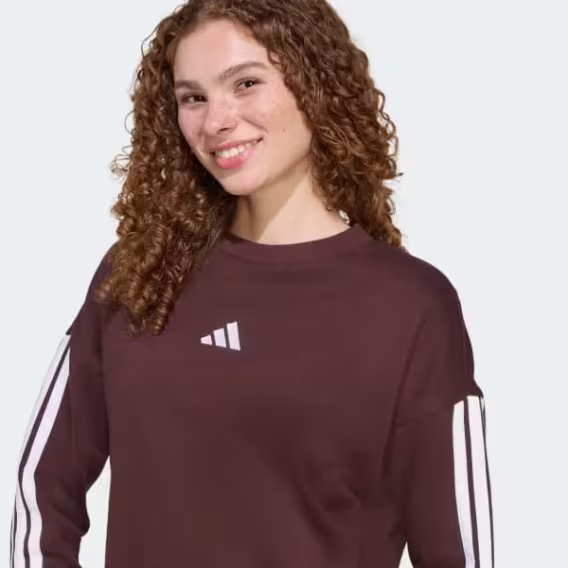 Adidas Kadın Temel 3 Şeritli Polar Sweatshirt