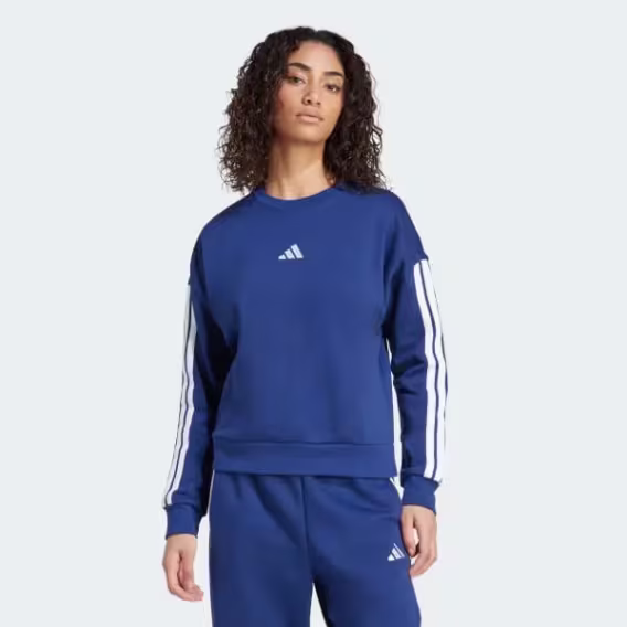 Adidas Kadın Temel 3 Şeritli Polar Sweatshirt