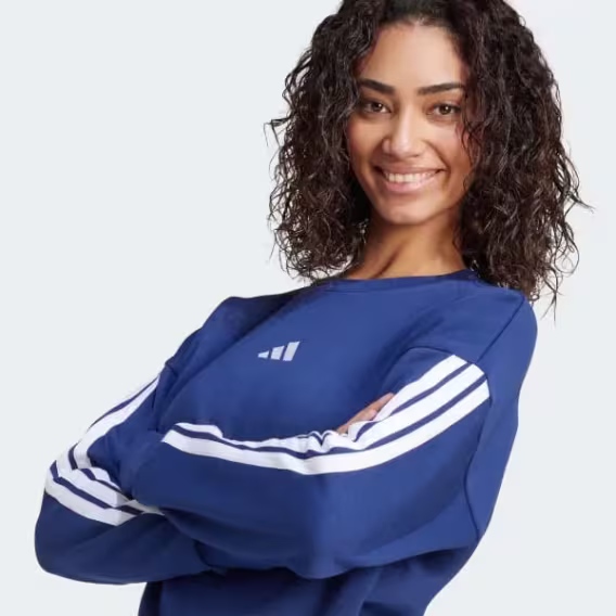 Adidas Kadın Temel 3 Şeritli Polar Sweatshirt
