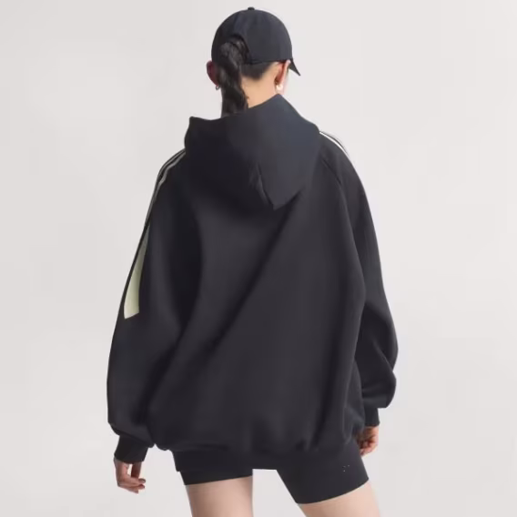 Adidas Unisex Basketbol 3 Şeritli Fleece Kapüşonlu Sweatshirt