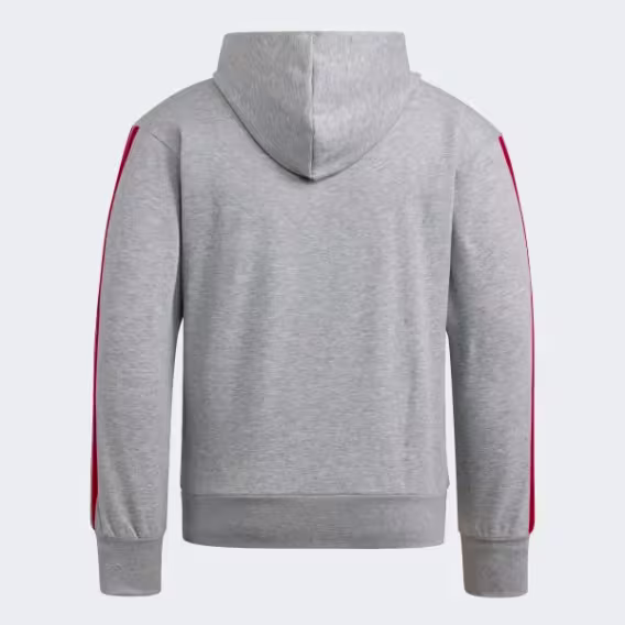 Adidas Erkek Kansas Jayhawks Essentials 3 Şeritli Kapüşonlu Sweatshirt