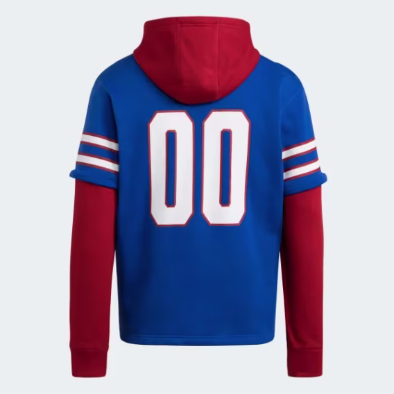 Adidas Erkek Kansas Jayhawks Futbol Kapüşonlu Forma