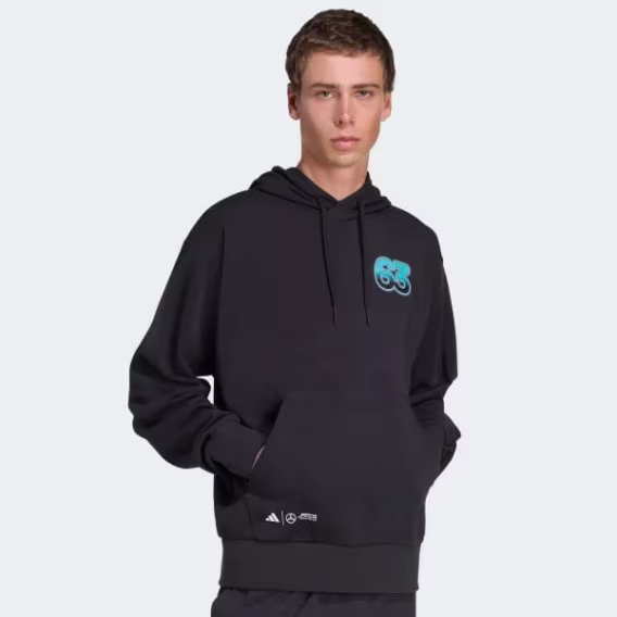 Adidas Erkek Mercedes AMG Petronas Formula 1 George Russell Grafik Kapüşonlu 