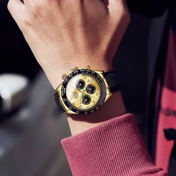 OLEVS Erkek Kronograf Çok İşlevli Su Geçirmez Kuvars Saat OPKUS-2875-JJ