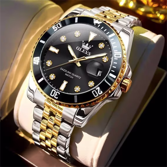 OLEVS Paslanmaz Çelik Lüks Erkek Kol Saati G9809G