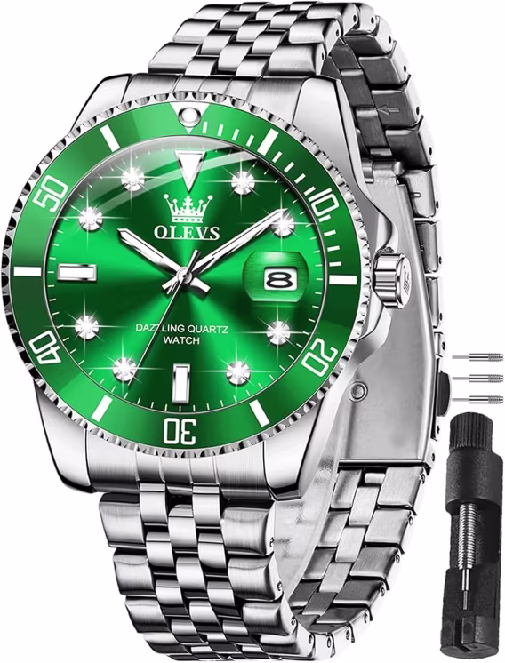 olevs-paslanmaz-celik-luks-erkek-kol-saati-gumusyesil-g9809g-v-1040376