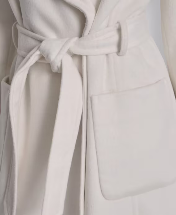 DKNY Kadın Çentik Yaka Kemerli Sarma Kaban