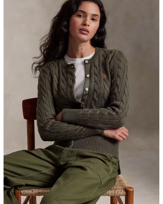 Ralph Lauren Kadın Pamuklu Örgü Hırka