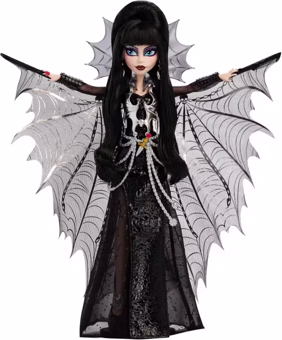 Monster High Karanlığın Efendisi Siyah Suni Deri Elbiseli Elvira HYV99