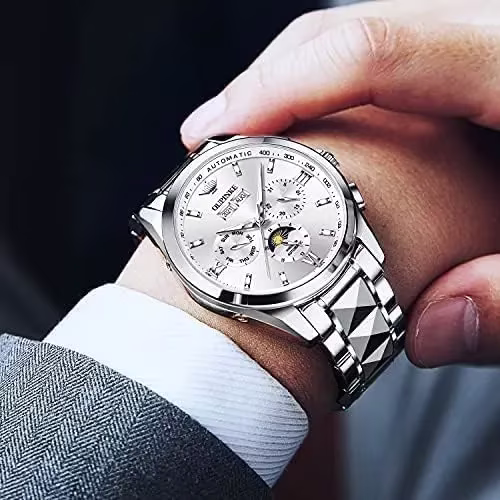 OLEVS Analog Kuvars Paslanmaz Çelik Erkek Kol Saati Silver BaoP-G3201Y-Y