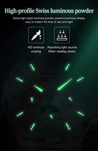 OLEVS Analog Kuvars Paslanmaz Çelik Erkek Kol Saati Silver BaoP-G3201Y-Y