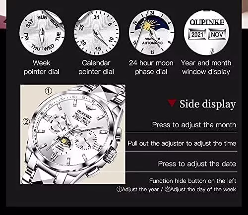 OLEVS Analog Kuvars Paslanmaz Çelik Erkek Kol Saati Silver BaoP-G3201Y-Y