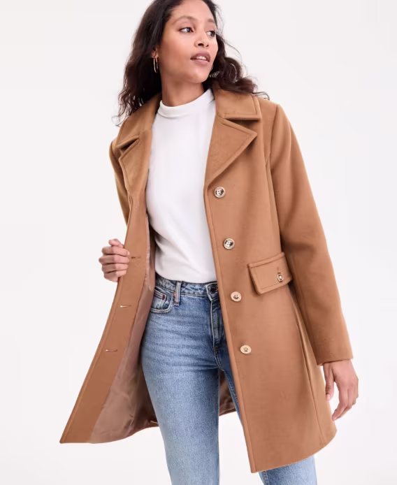 Michael Kors Kadın Yakalı Düğmeli Regular Mont