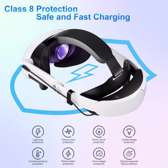 Meta Quest 3 ile Uyumlu Kafa Bandı Pili