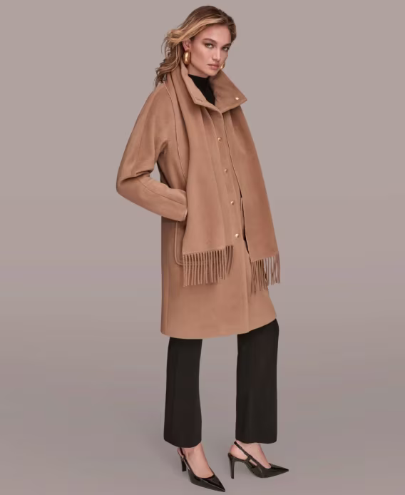 Donna Karan New York Kadın Çıtçıtlı Atkı Mont