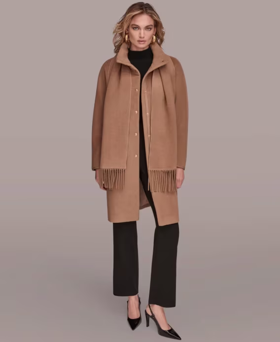 Donna Karan New York Kadın Çıtçıtlı Atkı Mont