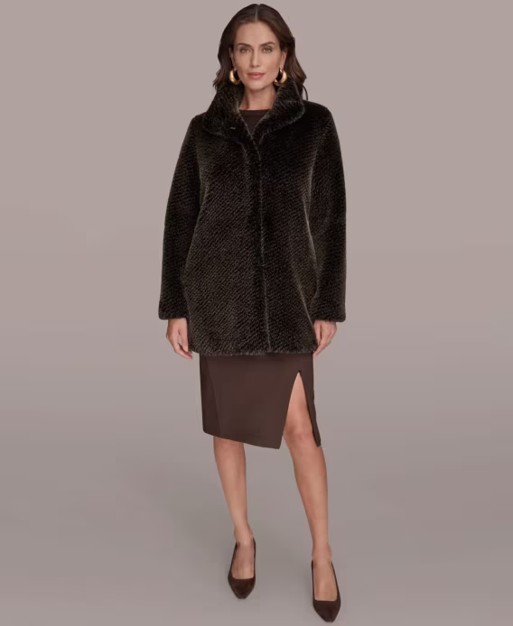 Donna Karan New York Kadın Dik Yaka Mont