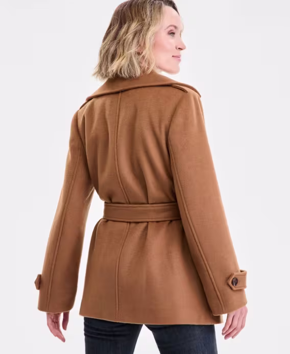 Michael Kors Kadın Çift Sıralı Kemerli Sarma Kaban