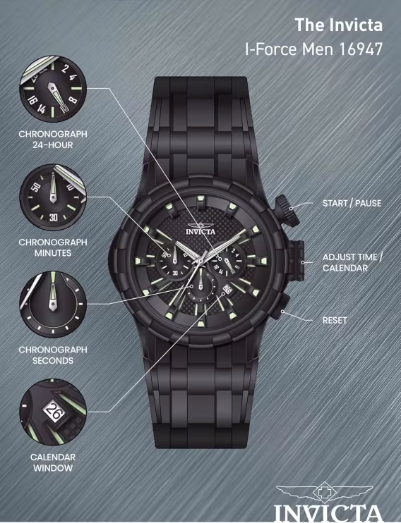 Invicta Erkek iForce Analog Ekranlı Saat 16974